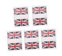 NULYLU 5sets British Flag Face Sticker Temporary for National Sports Match of Flag Stickers for Football Fans