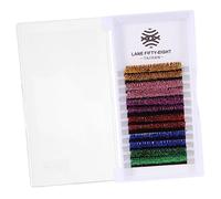 NULYLU 6 Pairs Glitter Colored Lash Extensions of Fake Eyelashes for Eye Makeup Comfortable Skin Friendly False Lashes Bright Colors for Halloween Cosplay Night Random Color