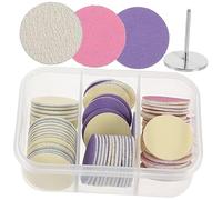 NULYLU 60pcs Discs for Pedicure Tool Electric Callus Remover Replacement Pads Easy Install Nail Sanding Discs with Bearing Storage Box for Exfoliating Dead Skin and Grinding Calluses