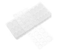 NULYLU 60sheets Nail Sticky Tabs Double Side Jelly Nail Sticker Tabs Self Adhesive for Manicure Decorating at Home Gatherings