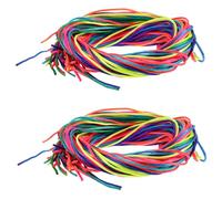 NULYLU 64pcs Braided Hair Rope Rainbow Braiding Hair Tie Diy Rope Band Girls Styling Accessories Elastics Ties for Braids
