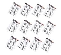 NULYLU 6d Waterproof Eyebrow Stickers 12pcs Black Hair-like False Eyebrows Transfers for Natural Look Temporary Makeup for Women and Girls
