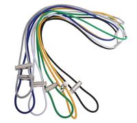 NULYLU 6pcs Adjustable Elastic Trash Can Rubber Bands for Garbage Bin and Trash Bag, Prevents Bag from Slipping, Sturdy Rubber Material, for School and Waste Management Use