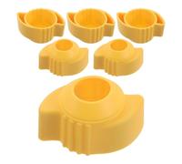 NULYLU 6pcs Door Handle Covers for Enhanced Grip and Proofing, Yellow TPE Round Door Knob Protectors with Ergonomic Design, for Laboratories and Public Buildings