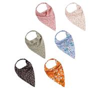 NULYLU 6pcs Floral Women Headbands Elastic Triangle Bandanas Made of Soft Cloth, Versatile and Easy Match with Outfits, for Doing Housework and Parties