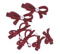 NULYLU 6pcs Girls Hair Bows Large Bow Hair Clips Pearl Hairpin Safe Material Decor for Women