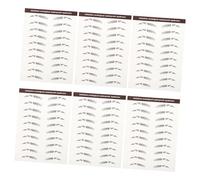 NULYLU 6pcs Hair Like Artificial Eyebrow Stickers Temporary Brow Transfers for Women Lasting Natural Look Suitable for Sparse No Eyebrows Makeup Enthusiasts