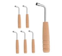 NULYLU 6Pcs Harp Tuning Wrench Shape Lyre Adjustment Tool for Stringed Instruments Secure Grip Tuning Accessories for Musicians the Go