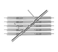 NULYLU 6pcs Metal Binder Rings Spines Comb Binder Silver Flexible Smooth Surface Iron Plating Large Capacity for Binding Multiple Sheets Office School Use