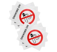 NULYLU 6pcs No Smoking Stickers Pvc Adhesive Rectangular Safety Signs Resistant to Peeling and Visible Signage for Public Places and Outdoor Use