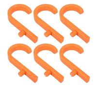 NULYLU 6pcs Plastic Shed Hooks for Hanging Gardening Hand Tools and Equipment, Scratch-Resistant Storage with Flexible Layout, for Garage and Outdoor Storage Solutions, Size 13x8.5x2cm