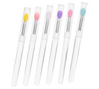 NULYLU 6pcs Portable Lip Applicator Dustproof Lip Brush Cover for Precise Color Application Includes Colors and Beauty Tool for Makeup Enthusiasts