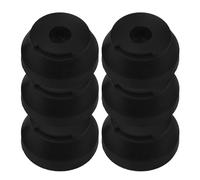 NULYLU 6Pcs Rubber Cane Tips Folding Cane Accessory Tri-Foot Shape Heavy Duty Antislip Base Lightweight Rubber Ferrules for Walking Sticks Ends Outdoor Activities