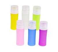 NULYLU 6pcs Silicone Empty Makeup Bottles Portable Cosmetic Dispensers for Travel Skin Care Lightweight Leakproof Design Convenient for Lotions Creams