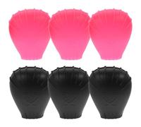 NULYLU 6pcs Silicone Makeup Brush Protector Sleeves Cosmetics Brush Covers Portable Makeup Holder Easy to Store Can Be Cleaned Assorted Colour Travel Use