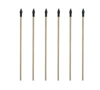 NULYLU 6pcs Wooden Pole Arrow Throwing Cast Pot Game Props with Soft Rubber Heads for Safe Outdoor Hunting Game and Archery Practice Entertainment