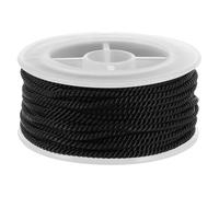 NULYLU 7 Meter Black Beading Cord for Jewelry Making and Handicrafts, Smooth Surface Chinlon Twisted Twine Thread, Resistant to Breakage, for Bracelet Crafting and Creative Projects