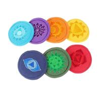 NULYLU 7pcs Cloth Singing Bowl Mats for Singing Bowls, Handmade Buddhist Cushion Pads with Assorted Colours, Suitable for Buddha Hall Meditation and Sound Healing Accessories