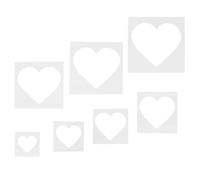 NULYLU 7pcs Reusable Heart Painting Stencils in Different Sizes, Plastic Spray Templates for Wall Art and Craft Projects, for Mother's Day Decoration and Valentines Day