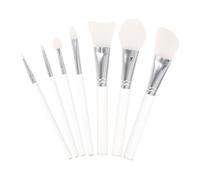 NULYLU 7pcs Silicone Brush for Women Girls Cosmetic Brush Acrylic Handle Makeup Tools for Travel