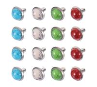 NULYLU 80pcs Faux Turquoise Rivets Metal Rapid Rivet Alloy Studs Delicate Appearance Easy to Use for DIY Fashion Goods Dog Collar Shirt Accessories