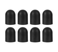 NULYLU 8pcs Black Plastic Wood Stove Leg Caps for Camping Stove, Easy Installation and Better Grip, Non-slip round End Feet Covers for Muddy Terrain and Rainy Days Protection
