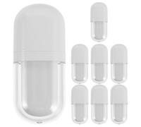NULYLU 8pcs Empty Lip Gloss Tubes 3ml Oval Plastic Lip Glaze Bottles with Applicator Wand Reusable White Cosmetic Packaging for Makeup Routines Personal Use