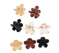 NULYLU 8pcs Mini Flower Hair Clips for Girls Small Claw Clips Rhinestones Cute Hair Accessories