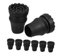 NULYLU 8pcs Non-Slip Crutch Tips Diameter Walking Stick Replacement Ends with Noise Reduction and Shock Absorption Cane Foot Covers for Indoor Outdoor Use Wet ICY Trails Hiking