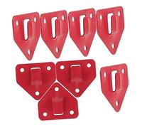 NULYLU 8pcs Red Wall Bracket Holder and Hook for Fire Extinguisher, Heavy Duty Fire Extinguisher Mounting Hooks and Brackets for Secure Wall Installation