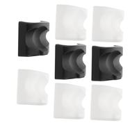 NULYLU 8pcs Resin Ocarina Holder Stand Hand Shaped Decorative Base for 6-Hole and 12-Hole Ocarinas in Black and White Desktop Accessory for Music Lovers