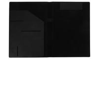 NULYLU A4 Magnetic Business Portfolio Folder, PU Leather Document Organizer, Conference Work Folder for Office and Interview, Night Sky Black,