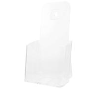 NULYLU A6 Acrylic Brochure Holder Wall Mounted File Organizer, 3-fold 4-inch Wide Office Pamphlet Display Stand for Desk and Wall, Document and Booklet Storage Rack for Office Use