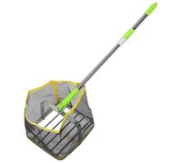 NULYLU Adjustable Handle Ball Picker Table Tennis Ball Collector Lightweight Portable Stainless Steel Nylon Retractable Design for Training and Game Room Use Random Color