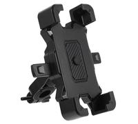 NULYLU Adjustable Motorcycle Phone Mount with Anti-shake Base and Four-claw Grip Rotation Bike Handlebar Cellphone Holder for Motorbikes and Bicycles Easy Installation Black