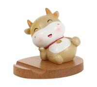 NULYLU Adorable and Hands-free Function Phone Holder Stand Animal Pattern with Universal Compatibility Beech Material Desktop Accessory for Mobile Devices for Browsing the Web and Video