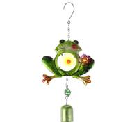 NULYLU, and Relaxing Effect Iron Frogs Shaped Wind Chime with Excellent Sound Quality Garden Ornament Or for Decorative The Courtyard Birthday Present