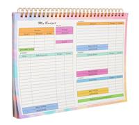 NULYLU B5 Financial Ledger Weekly Planner Notebook for Income and Expense Recording with Paper and Iron Material, Budget Planner Binder Suitable for Household Cash Budgeting on The Go