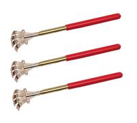 NULYLU Back Scratchers Portable Handheld Back 3pcs Extendable Telescopic Stainless Steel with Comfortable and Smooth Claws for Itch Relief