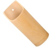 NULYLU Bamboo Chopstick Holder Utensil Organizer with Drainage 21cm Large Slant Opening Flatware Rack Kitchen Gadget for Home Tableware Storage