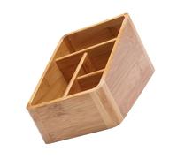 NULYLU Bamboo Storage Box Makeup Organizer round Corner Design Creative Desktop Storage Box Neat and Tidy Safe and Healthy Cosmetic Display for Home Vanity