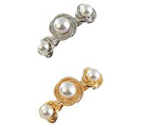 NULYLU Barrettes Elegant and Fashionable Lightweight Alloy with Long Oval Shape 2pcs Spiral Pearl Hair Clips Hair Accessories for Women for Ladies
