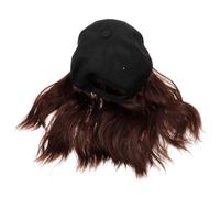 NULYLU Baseball Cap Wig for Women Curly Short Hair Small Wig Hat Synthetic Wavy Hair Sports Wave Hat