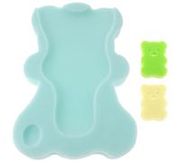 NULYLU Bath Mat Sponge Support Soft Mint Green Bath Cushion Pad for Tub and Sink for Newborns and Babies Sitting Up Bear Accessory Random Color Random Color