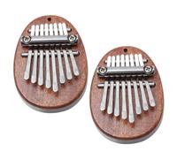 NULYLU Beginner-friendly Solid Wood Thumb Piano 2pcs Mini Kalimba Portable Musical Instrument Present for Christmas