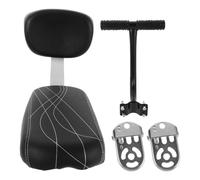 NULYLU Bike Rear Seat with Armrest and Comfortable Backrest, Sturdy Pu and Sponge Material Construction Bicycle Carrier Saddle for Family Outings and Park Visits,