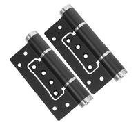 NULYLU Black Aluminum Automatic Door Hinge Corrosion Resistance Safety Spring Function Indoor Use Study Rooms Soft Closing Self-Closing Door Hinge Protecting Pets
