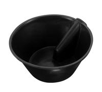NULYLU Black Plastic Water Scoop Garden Water Ladle with Sturdy Handle for Outdoor Watering and Fertilizer Application in Farming and Greenhouse Use