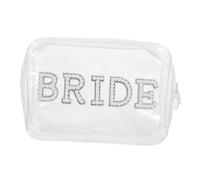NULYLU Bride Makeup Bag Compartments Travel Toiletry Bag for Women Emergency Kit for Wedding Day
