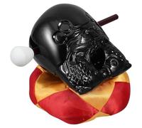 NULYLU Buddhist Meditation Set 4-inch Synthetic Wooden Fish Block with Cushion and Mallet for Temple Chanting and Religious Prayer Supplies